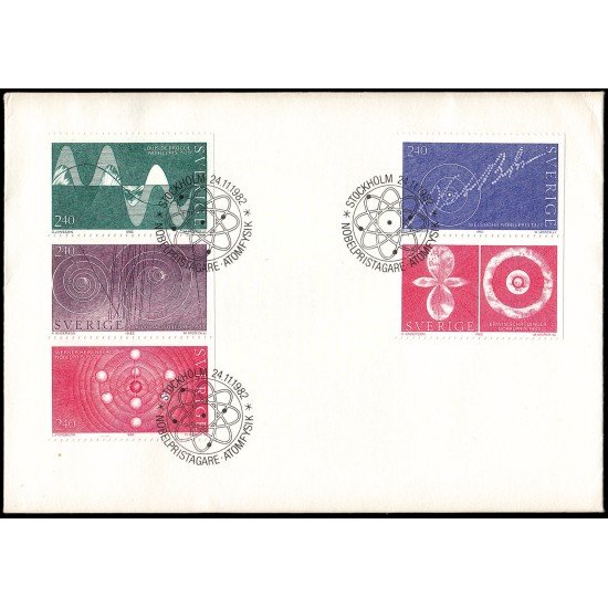 Suecia Sweden SPD FDC 1196/00 1982 Premios Nobel de física atómica Sobre primer día Suecia Sweden SPD FDC 1196/00 1982 Premios Nobel de física atómica Sobre primer día