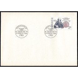 Suecia Sweden SPD FDC 1214 1983 200 aniv. del tratado entre Suecia y Estados Unidos Emisión conjunta Sobre primer día Suecia Sweden SPD FDC 1214 1983 200 aniv. del tratado entre Suecia y Estados Unidos Emisión conjunta Sobre primer día