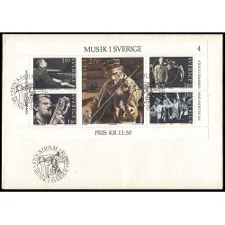 Suecia Sweden SPD FDC HB11 La música en Suecia Sobre primer día Suecia Sweden SPD FDC HB11 La música en Suecia Sobre primer día