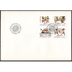 Suecia Sweden SPD FDC 1240/43 1983 Navidad Antiguas postales navideñas Sobre primer día Suecia Sweden SPD FDC 1240/43 1983 Navidad Antiguas postales navideñas Sobre primer día