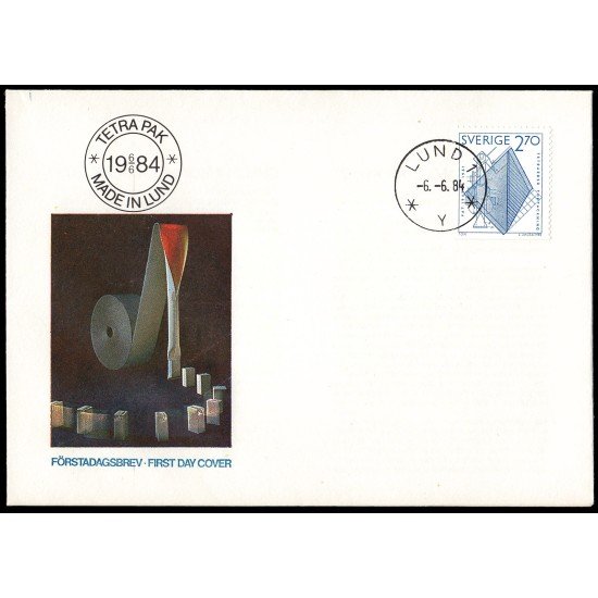 Suecia Sweden SPD FDC 1269 1984 Exportaciones suecas Sobre primer día Suecia Sweden SPD FDC 1269 1984 Exportaciones suecas Sobre primer día