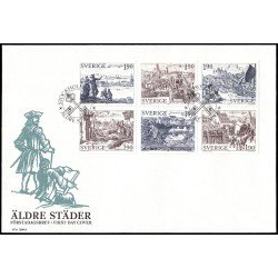 Suecia Sweden SPD FDC 1274/79 1984 Ciudades antiguas de Suecia Sobre primer día Suecia Sweden SPD FDC 1274/79 1984 Ciudades antiguas de Suecia Sobre primer día