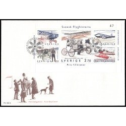 Suecia Sweden SPD FDC HB12 1984 Historia de la aviación sueca Sobre primer día Suecia Sweden SPD FDC HB12 1984 Historia de la aviación sueca Sobre primer día