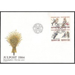 Suecia Sweden SPD FDC 1289/92 1984 Navidad Aves de invierno Sobre primer día Suecia Sweden SPD FDC 1289/92 1984 Navidad Aves de invierno Sobre primer día