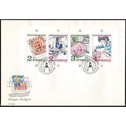 Suecia Sweden SPD FDC 1357/60 1986 Estocolmomanía 86 Exposición filatélica internacional Sobre primer día Suecia Sweden SPD FDC 1357/60 1986 Estocolmomanía 86 Exposición filatélica internacional Sobre primer día