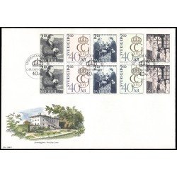 Suecia Sweden SPD FDC 1372/76 1986 40 aniv. del Rey Carlos Gustavo XVI Sobre primer día Suecia Sweden SPD FDC 1372/76 1986 40 aniv. del Rey Carlos Gustavo XVI Sobre primer día