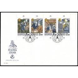 Suecia Sweden SPD FDC 1381/84 1986 Estocolmomanía 86 Exposición filatélica internacional Sobre primer día Suecia Sweden SPD FDC 1381/84 1986 Estocolmomanía 86 Exposición filatélica internacional Sobre primer día