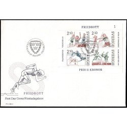 Suecia Sweden SPD FDC HB14 1986 Atletismo en Suecia Sobre primer día Suecia Sweden SPD FDC HB14 1986 Atletismo en Suecia Sobre primer día