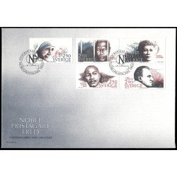 Suecia Sweden SPD FDC 1395/99 1986 Galardonados con el premio Nobel de la Paz Sobre primer día Suecia Sweden SPD FDC 1395/99 1986 Galardonados con el premio Nobel de la Paz Sobre primer día