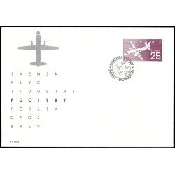 Suecia Sweden SPD FDC 1405 1987 Industria aeronáutica sueca Sobre primer día Suecia Sweden SPD FDC 1405 1987 Industria aeronáutica sueca Sobre primer día