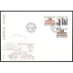 Suecia Sweden SPD FDC 1410/11a 1987 Europa Arquitectura moderna Sobre primer día Suecia Sweden SPD FDC 1410/11a 1987 Europa Arquitectura moderna Sobre primer día