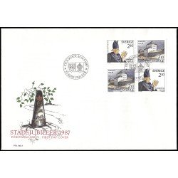 Suecia Sweden SPD FDC 1413a/14a 1987 Aniv de la fundación de las ciudades suecas Linköping y Nyköping Sobre primer día Suecia Sweden SPD FDC 1413a/14a 1987 Aniv de la fundación de las ciudades suecas Linköping y Nyköping Sobre primer día
