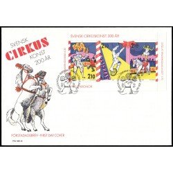 Suecia Sweden SPD FDC HB15 1987 200 aniv. del circo en Suecia Sobre primer día Suecia Sweden SPD FDC HB15 1987 200 aniv. del circo en Suecia Sobre primer día