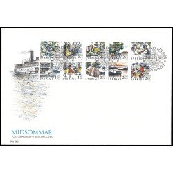 Suecia Sweden SPD FDC 1464/73 1988 Festival de verano Sobre primer día Suecia Sweden SPD FDC 1464/73 1988 Festival de verano Sobre primer día