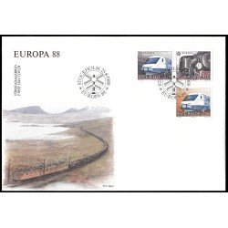 Suecia Sweden SPD FDC 1477/79 1988 Europa Transporte y comunicación Sobre primer día Suecia Sweden SPD FDC 1477/79 1988 Europa Transporte y comunicación Sobre primer día