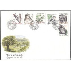 Suecia Sweden SPD FDC 1502/07 1989 Animales amenazados en el medio ambiente Sobre primer día Suecia Sweden SPD FDC 1502/07 1989 Animales amenazados en el medio ambiente Sobre primer día