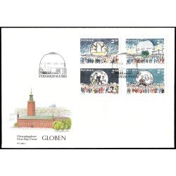 Suecia Sweden SPD FDC 1512/15 1989 Le Globe nuevo palacio deportivo de Estocolmo Sobre primer día Suecia Sweden SPD FDC 1512/15 1989 Le Globe nuevo palacio deportivo de Estocolmo Sobre primer día