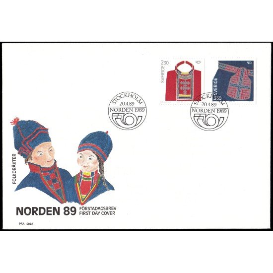Suecia Sweden SPD FDC 1516/17 1989 Nórdico 89 Costumbres y tradiciones de los países nórdicos Sobre primer día Suecia Sweden SPD FDC 1516/17 1989 Nórdico 89 Costumbres y tradiciones de los países nórdicos Sobre primer día