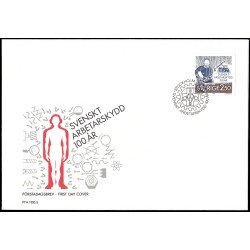 Suecia Sweden SPD FDC 1574 1990 Protección de los trabajadores suecos Sobre primer día Suecia Sweden SPD FDC 1574 1990 Protección de los trabajadores suecos Sobre primer día