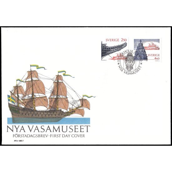 Suecia Sweden SPD FDC 1589/90 1990 Inauguración del nuevo Museo Wasa Sobre primer día Suecia Sweden SPD FDC 1589/90 1990 Inauguración del nuevo Museo Wasa Sobre primer día