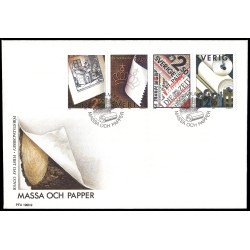 Suecia Sweden SPD FDC 1607/10 1990 Industria del papel Sobre primer día Suecia Sweden SPD FDC 1607/10 1990 Industria del papel Sobre primer día