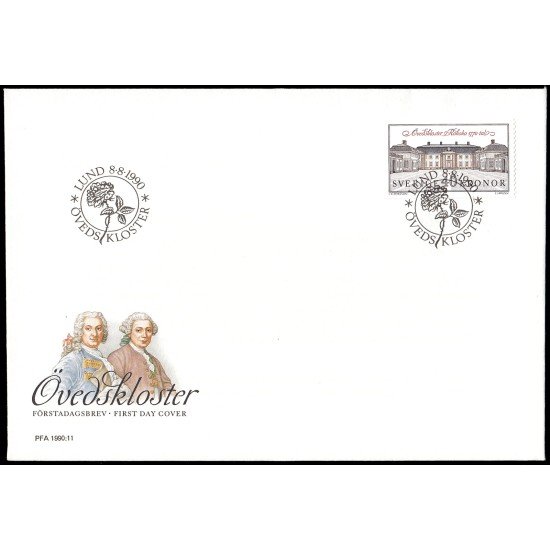 Suecia Sweden SPD FDC 1611 1990 Palacio de Drottningholm Sobre primer día Suecia Sweden SPD FDC 1611 1990 Palacio de Drottningholm Sobre primer día