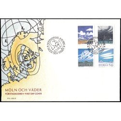 Suecia Sweden SPD FDC 1617/20 1990 Nubes y meteorología Sobre primer día Suecia Sweden SPD FDC 1617/20 1990 Nubes y meteorología Sobre primer día