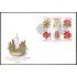 Suecia Sweden SPD FDC 1625/30 1990 Navidad Flores de temporada Rojo y verde Sobre primer día