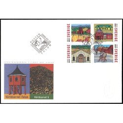 Suecia Sweden SPD FDC 2376/79 2004 Patrimonio mundial Villa minera de Falun Sobre primer día Suecia Sweden SPD FDC 2376/79 2004 Patrimonio mundial Villa minera de Falun Sobre primer día