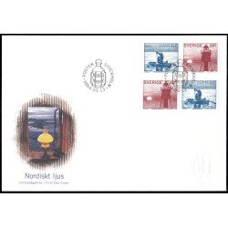 Suecia Sweden SPD FDC 2392/93 2004 Pescadores en barca Faro puesta de sol Sobre primer día Suecia Sweden SPD FDC 2392/93 2004 Pescadores en barca Faro puesta de sol Sobre primer día