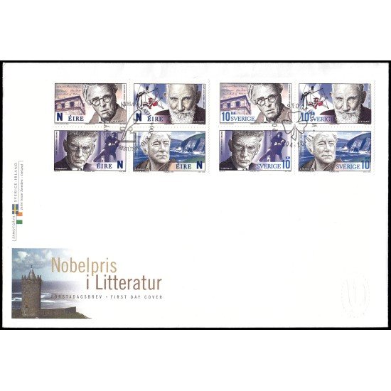 Suecia Sweden SPD FDC 2404/07 2004 Personalidades Premios Nobel de Literatura Irlandeses Sobre primer día Suecia Sweden SPD FDC 2404/07 2004 Personalidades Premios Nobel de Literatura Irlandeses Sobre primer día