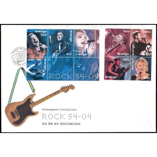 Suecia Sweden SPD FDC 2408/15 2004 Personalidades de la música 50 aniv. del rock n roll Sobre primer día Suecia Sweden SPD FDC 2408/15 2004 Personalidades de la música 50 aniv. del rock n roll Sobre primer día