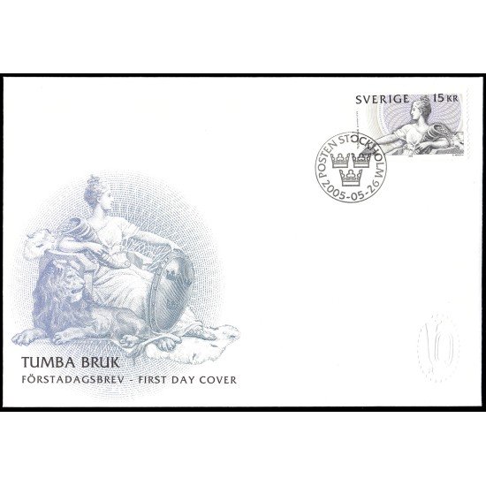 Suecia Sweden SPD FDC 2464 2005 250 aniv. impresión de valores fiduciarios Tumba Bruk Sobre primer día Suecia Sweden SPD FDC 2464 2005 250 aniv. impresión de valores fiduciarios Tumba Bruk Sobre primer día