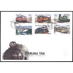 Suecia Sweden SPD FDC 2493/97 2006 150 aniv. del ferrocarril en Suecia Sobre primer día Suecia Sweden SPD FDC 2493/97 2006 150 aniv. del ferrocarril en Suecia Sobre primer día