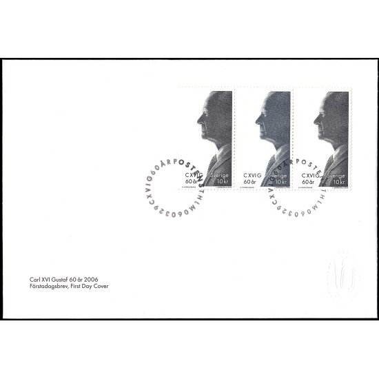 Suecia Sweden SPD FDC 2508/09 2006 Personalidades 60 aniv. deS.M. el Rey Carlos Gustavo XVI Sobre primer día Suecia Sweden SPD FDC 2508/09 2006 Personalidades 60 aniv. deS.M. el Rey Carlos Gustavo XVI Sobre primer día