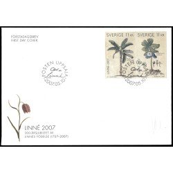 Suecia Sweden SPD FDC 2575/76 2007 Personalidades Carl von Linné naturalista y escritor Sobre primer día Suecia Sweden SPD FDC 2575/76 2007 Personalidades Carl von Linné naturalista y escritor Sobre primer día