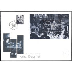 Suecia Sweden SPD FDC 2604/HB39 2008 Personalidades Cine Ingmar Bergman Sobre primer día Suecia Sweden SPD FDC 2604/HB39 2008 Personalidades Cine Ingmar Bergman Sobre primer día