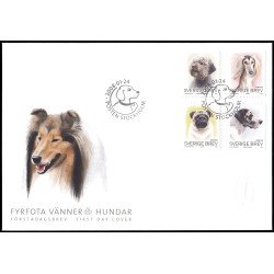 Suecia Sweden SPD FDC 2600/03 2008 Fauna Perros Sobre primer día Suecia Sweden SPD FDC 2600/03 2008 Fauna Perros Sobre primer día