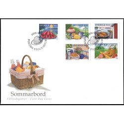 Suecia Sweden SPD FDC 2627/31 2008 Plato de langostas Gastronomía estival Sobre primer día Suecia Sweden SPD FDC 2627/31 2008 Plato de langostas Gastronomía estival Sobre primer día