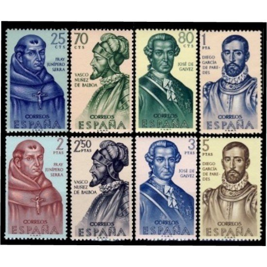 España Spain 1526/33 1963 Forjadores de América MNH España Spain 1526/33 1963 Forjadores de América MNH
