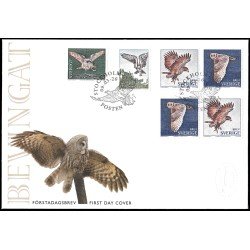 Suecia Sweden SPD FDC 2680/83 2009 Fauna Rapaces diurnas y nosturnas Sobre primer día Suecia Sweden SPD FDC 2680/83 2009 Fauna Rapaces diurnas y nosturnas Sobre primer día