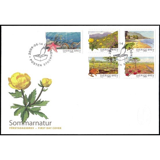 Suecia Sweden SPD FDC 2688/92 2009 Centenario de los parques nacionales de Suecia Sobre primer día Suecia Sweden SPD FDC 2688/92 2009 Centenario de los parques nacionales de Suecia Sobre primer día