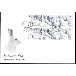 Suecia Sweden SPD FDC 2712/14 2009 Animales de pelaje blanco en invierno Sobre primer día Suecia Sweden SPD FDC 2712/14 2009 Animales de pelaje blanco en invierno Sobre primer día