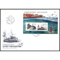 Suecia Sweden SPD FDC HB50 2010 Nórdico La vida en el mar Sobre primer día Suecia Sweden SPD FDC HB50 2010 Nórdico La vida en el mar Sobre primer día