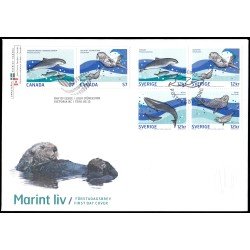 Suecia Sweden SPD FDC 2741/44 2010 Fauna Mamíferos marinos Sobre primer día Suecia Sweden SPD FDC 2741/44 2010 Fauna Mamíferos marinos Sobre primer día