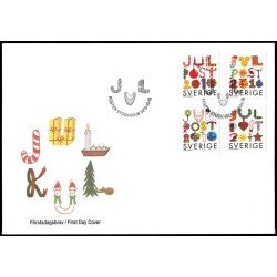 Suecia Sweden SPD FDC 2764/67 2010 Navidad Sobre primer día Suecia Sweden SPD FDC 2764/67 2010 Navidad Sobre primer día