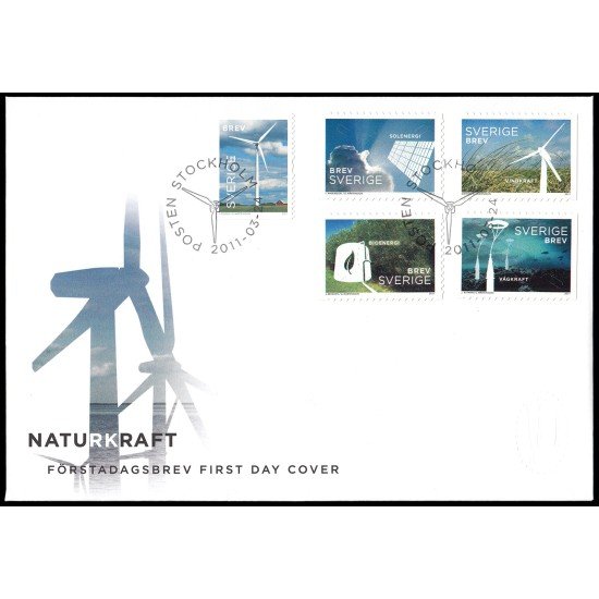 Suecia Sweden SPD FDC 2787/91 2011 Energías renovables Sobre primer día Suecia Sweden SPD FDC 2787/91 2011 Energías renovables Sobre primer día