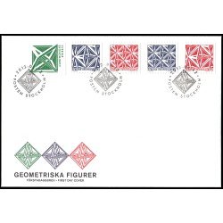 Suecia Sweden SPD FDC 2836/40 2012 Figuras geométricas Otaedro Sobre primer día Suecia Sweden SPD FDC 2836/40 2012 Figuras geométricas Otaedro Sobre primer día