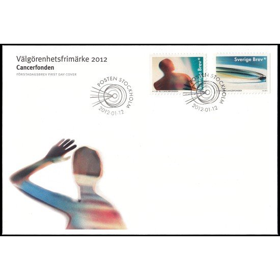 Suecia Sweden SPD FDC 2846/47 2012 Sellos de beneficéncia Sociedad sueca contra el cancer Sobre primer día Suecia Sweden SPD FDC 2846/47 2012 Sellos de beneficéncia Sociedad sueca contra el cancer Sobre primer día