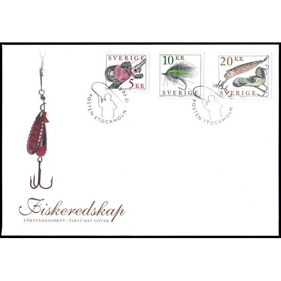 Suecia Sweden SPD FDC 2850/52 2012 Pesca con mosca, diferentes modelos Sobre primer día Suecia Sweden SPD FDC 2850/52 2012 Pesca con mosca, diferentes modelos Sobre primer día